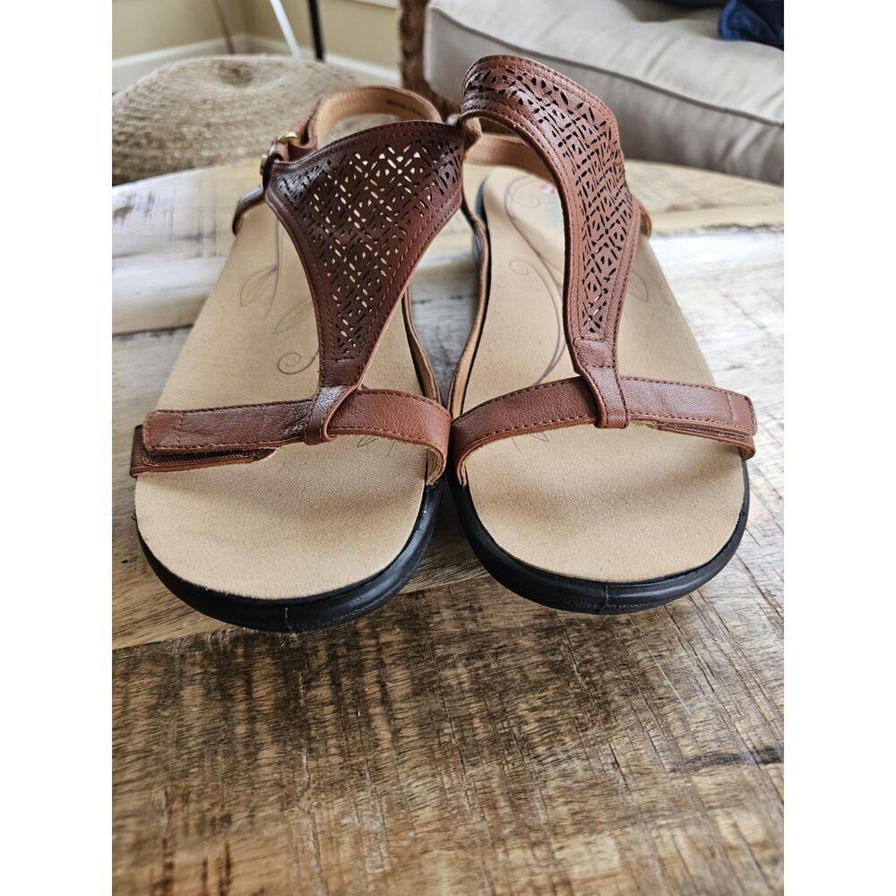 REVERE Women's Santa Fe Sandals in Brown Open Toe Adjustable SZ 11.5 NEW - Picture 9 of 10